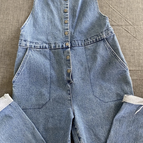 RVCA overalls snap up front size 29 frayed/raw ends - Picture 3 of 12